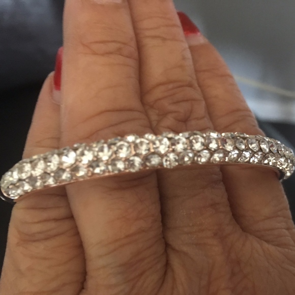 Givenchy Beautiful Rose Gold Pave Crystal Bracelet - Picture 1 of 2